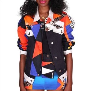 Bruce Glen UNISEX MIDNIGHT RACER MOTO JEAN JACKET